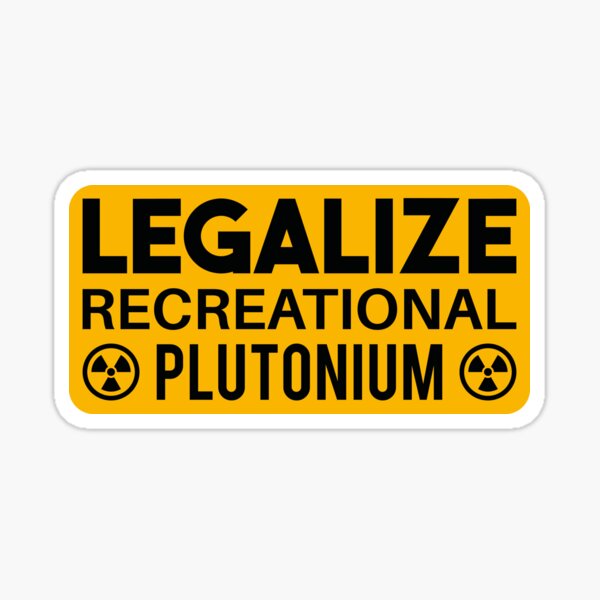 Legalize Recreational Plutonium Rectangl 10PCS Stickers for Room Background Living Room Stickers Luggage Bumper Cartoon Funny