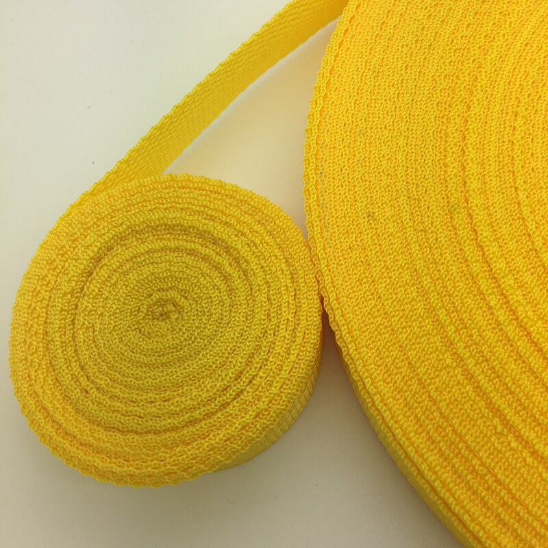 10 yards 30mm breda band nylonband ryggsäcksband säkerhetsbälte plocka färg: Gul
