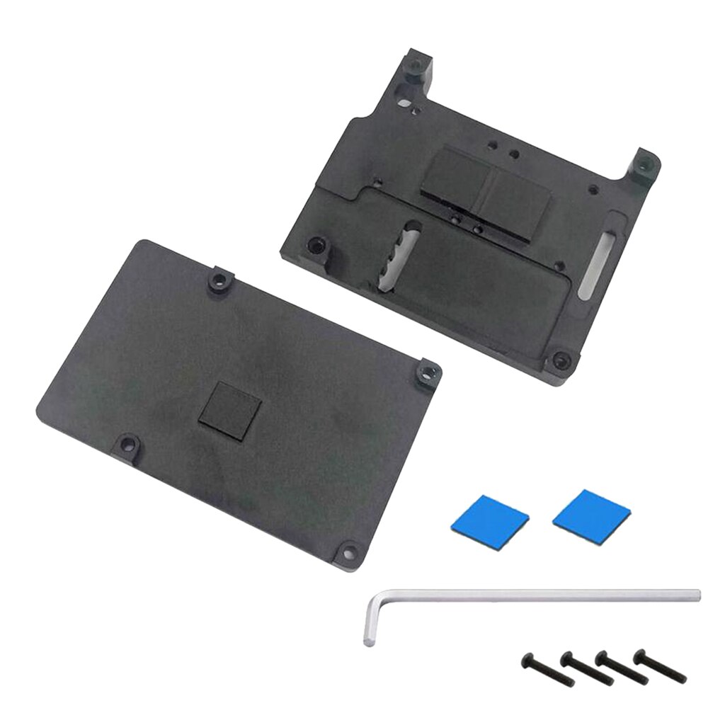 Aluminum Alloy Armor Protective Shell fits for Raspberry Pi 3 Display Case Accessories with Screwdriver Black