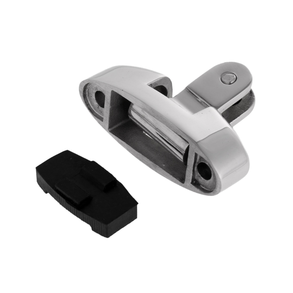 Kayak Canoe Boat 1 Pair Stainless Steel Swivel Deck Hinge with Rubber Pad Bimini Top Fitting for Fishing Boat Canoe Accessories