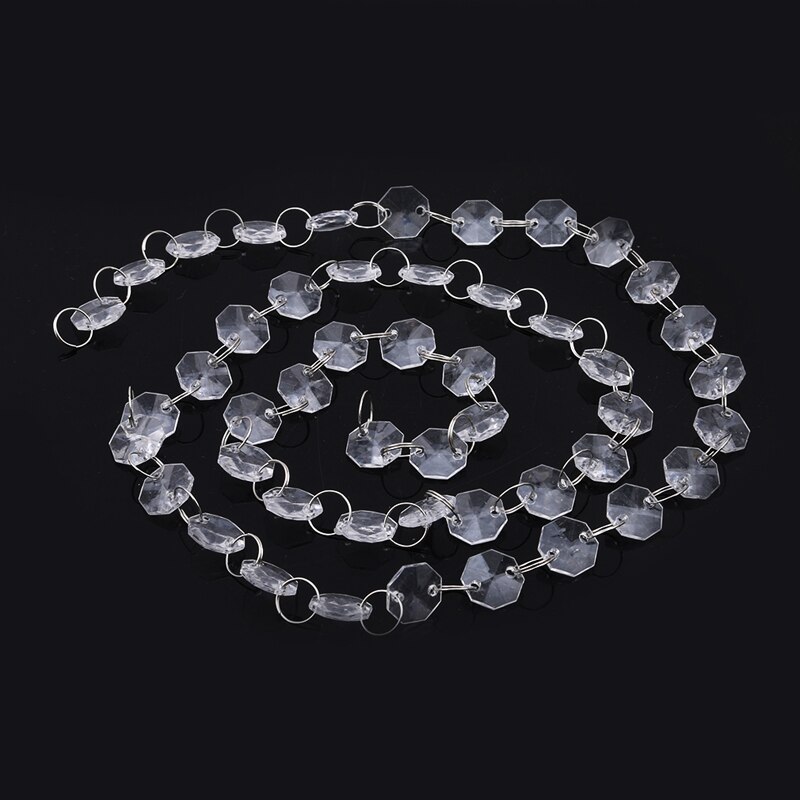 Romantische Crystal Clear Plastic Bead Garland Kroonluchter Opknoping Bruiloft Benodigdheden
