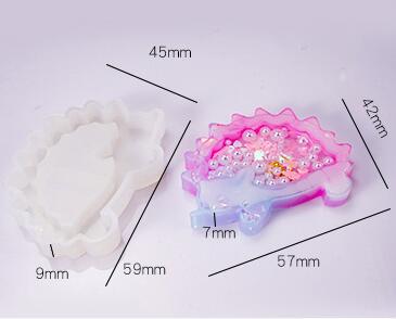 Silikonform für treibsand-shake-eiscreme-anhänger, tropfende eis am stiel-harzform, sternenbär-schlüsselanhängerform, kawaii-bastelbedarf, uv-harz-zubehör: Igel
