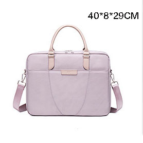 Waterdicht Schokbestendig Aktetassen Vrouwen Document Werktas Reizen Materiaal Laptop Bescherming Handtas Weekend Schoudertas Accessoire: Purple (15inch)