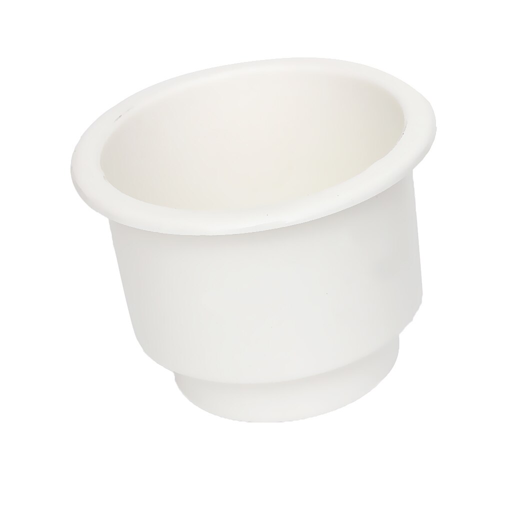 Soporte de posavasos blanco para coche, orificio de drenaje lateral de almacenamiento empotrado, para barco marino, RV, automóvil, 1 unidad