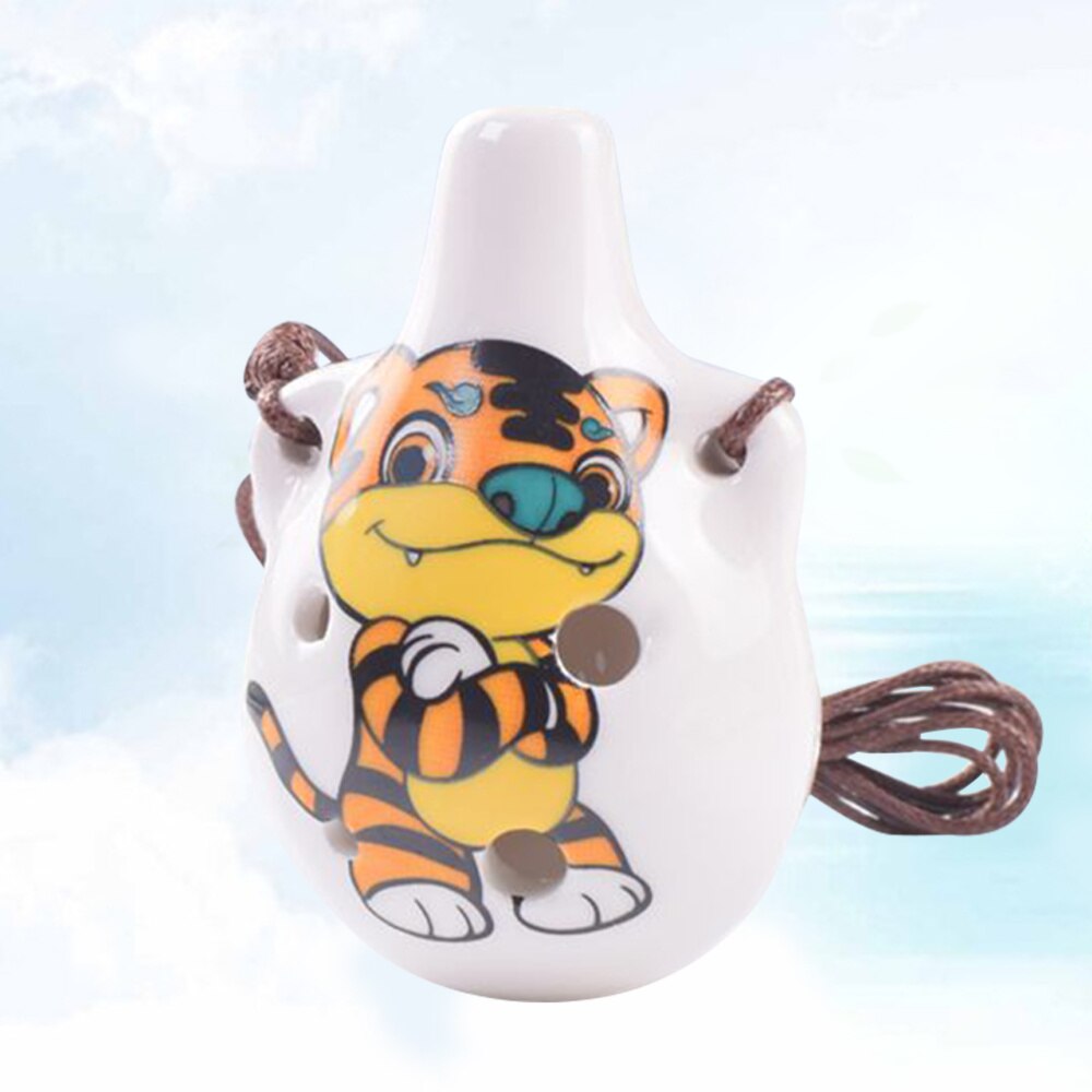 1pc ceramiczne Ocarina przenośny flet okaryna dekoracja na biurko instrument muzyczny prezent Ocarina dla początkujących dzieci dzieci
