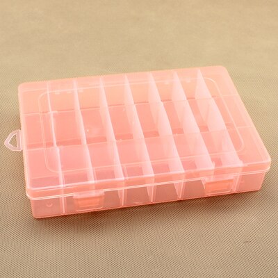 24 Compartment Storage Box Practical Adjustable Plastic Case for Stationery Washi Tape Display Organizer: orange