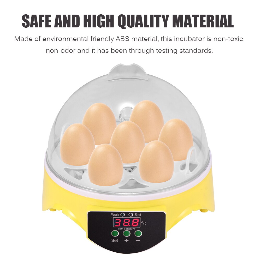 Brooder Tools Mini Egg Incubator 7 Eggs Capacity Incubator Brood... – Grandado