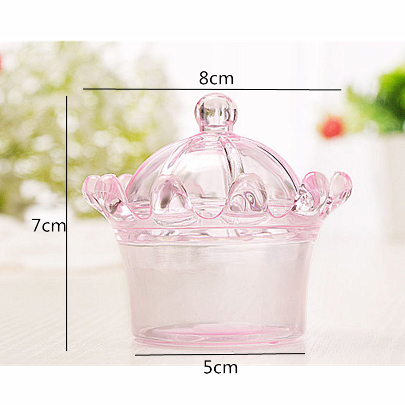 Dog Bone Shape Storage Box Transparent Candy Packaging Box Plastic Storage Jewelry Food Container Festival Box: 2- Pink