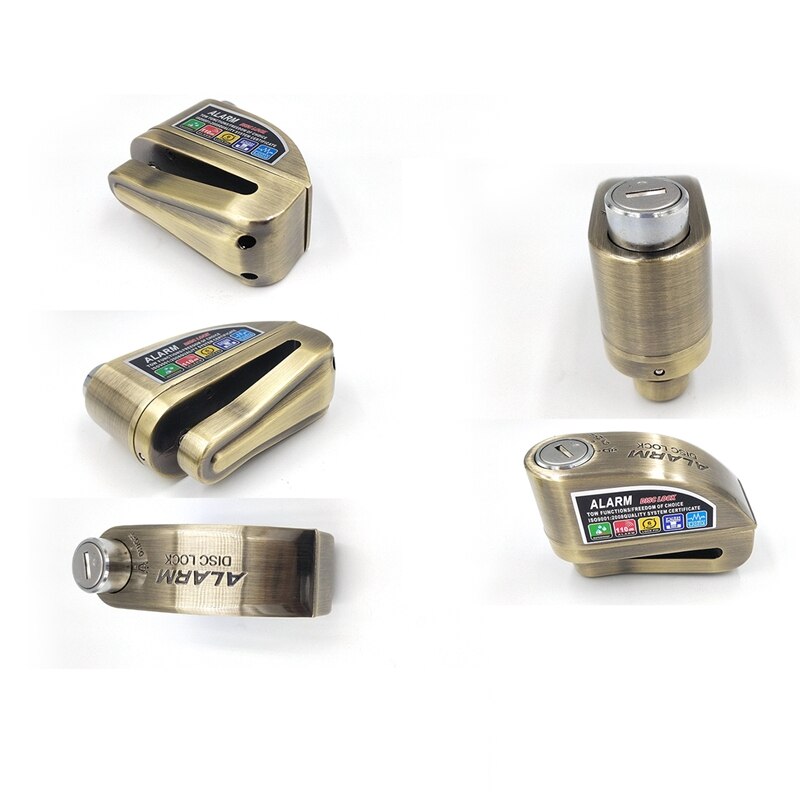 Alarm Lock Waterproof Motorcycle Alarm Lock Bike Lock Security Anti-Theft Lock Moto Disc Brake Ock Auto Parts