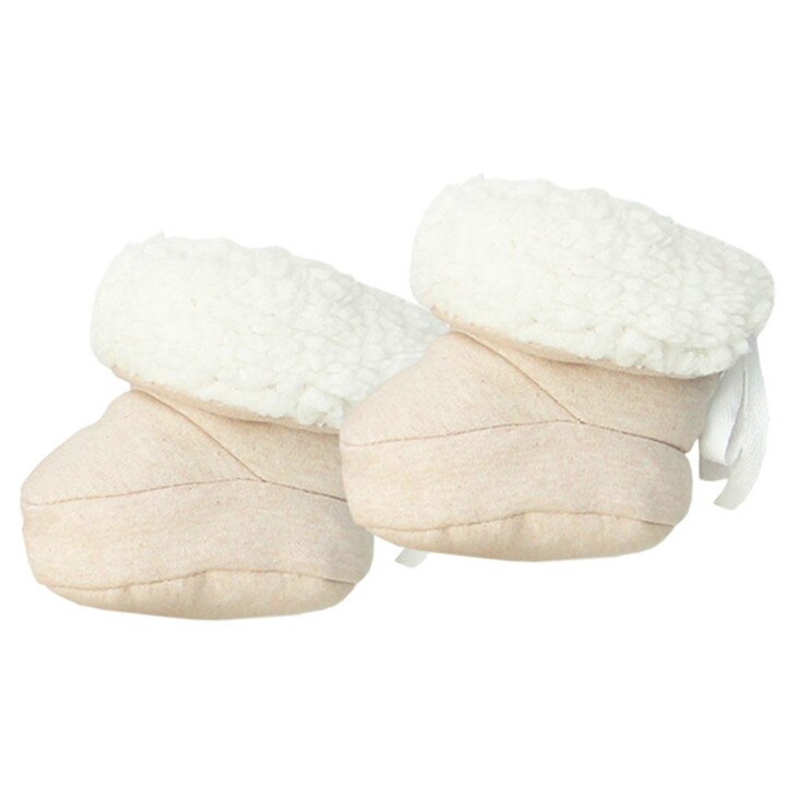 Winter Baby Schoenen Laarzen Pasgeboren Zuigelingen Warme Schoenen Voor Jongens Meisjes 0-12M Peuters Baby Zachte Pluche Crib snowboots: solid beige