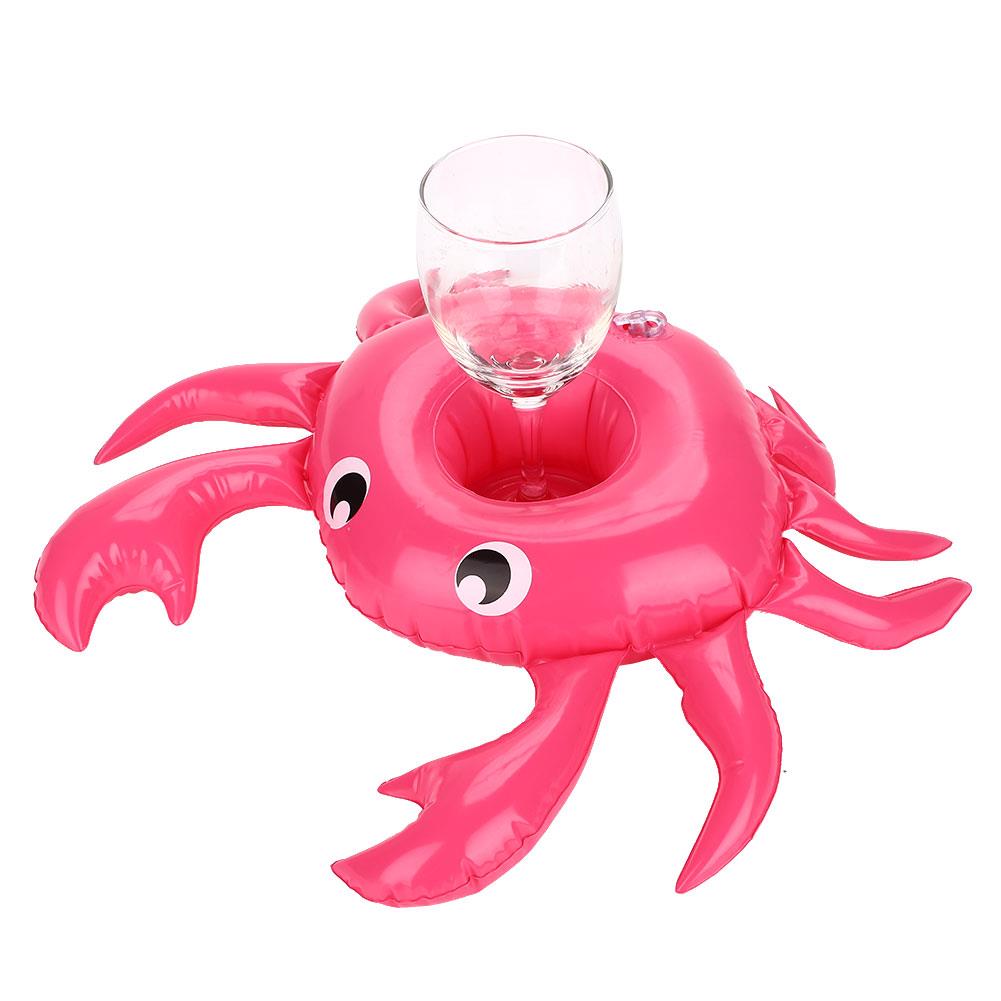 Support gonflable de verre en PVC crabe | Tapis pour tasse, pratique d'été, fête de natation, décoration hawaïenne