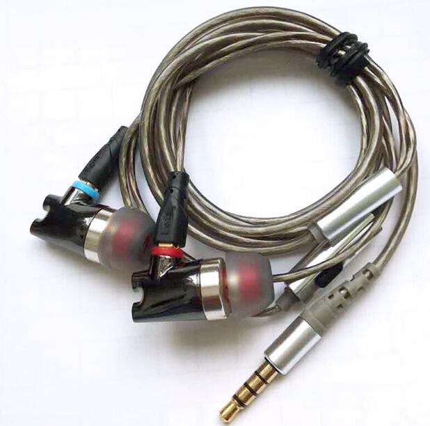 SENFER DT2 IE800 Version 2 Ceramic Earphone Dynamic With BA Hybrid Drive Unit HIFI Music DJ Studio Earplhone With MMCX Interface: Gray with bulk pack