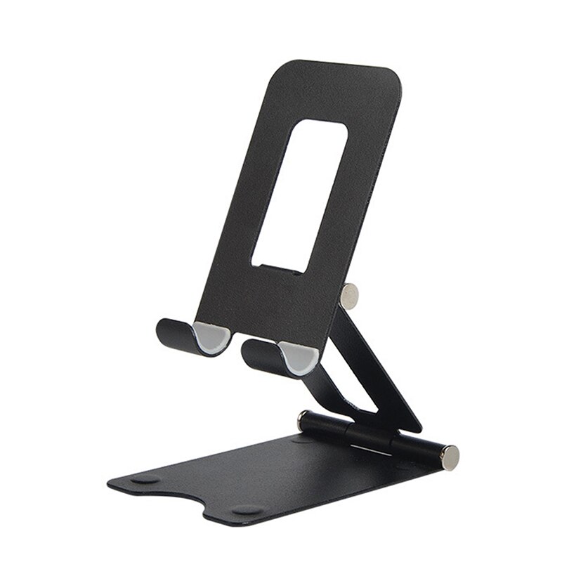 Desktop Tablet Holder Metal Table Cell Foldable Extend Support Desk Mobile Phone Holder Stand For Phone IPad Adjustable Bracket: Metal Black
