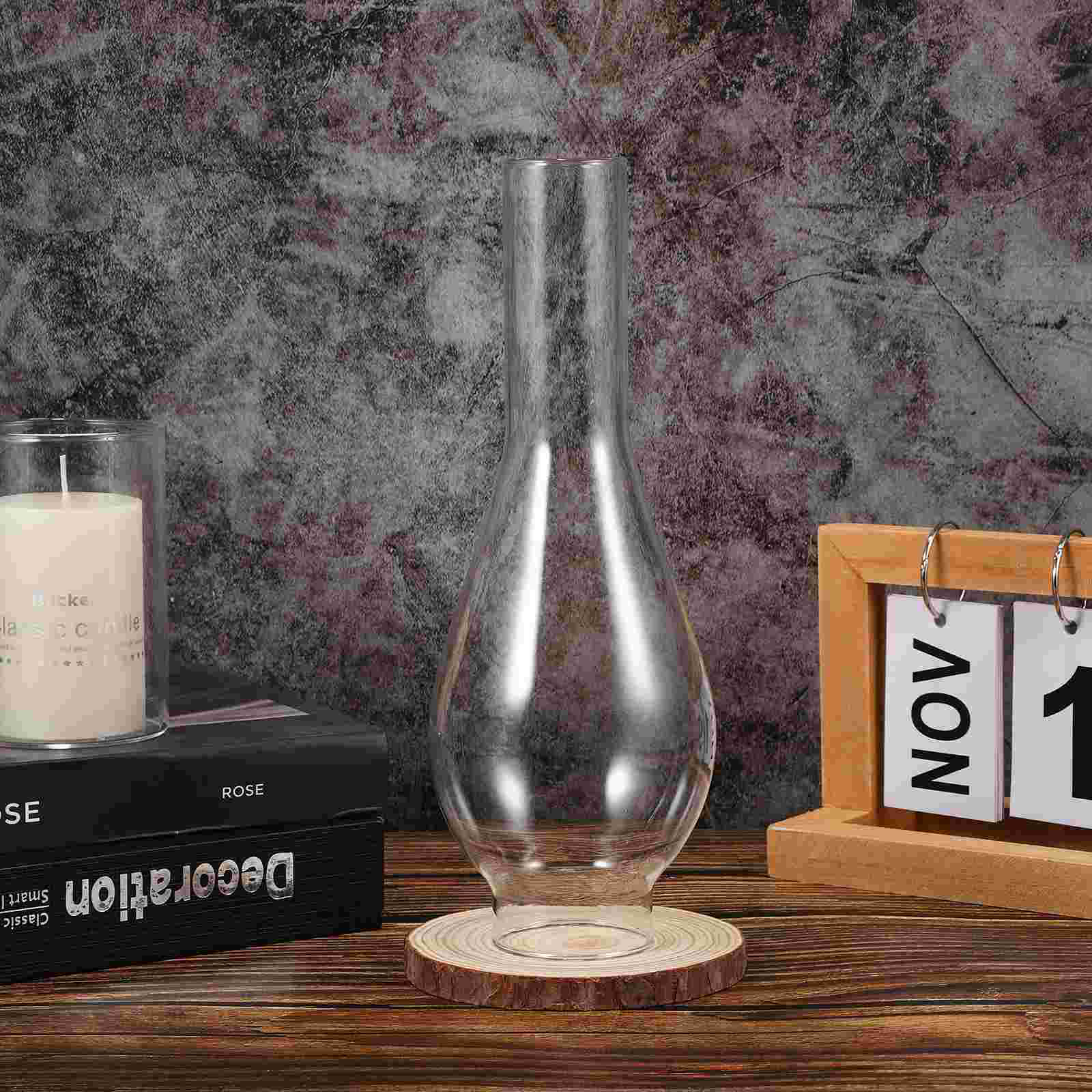 Long Kerosene Lamp Glass Shade Cover for Oil Shades Hurricane Parts Lantern Chimney Lampshade