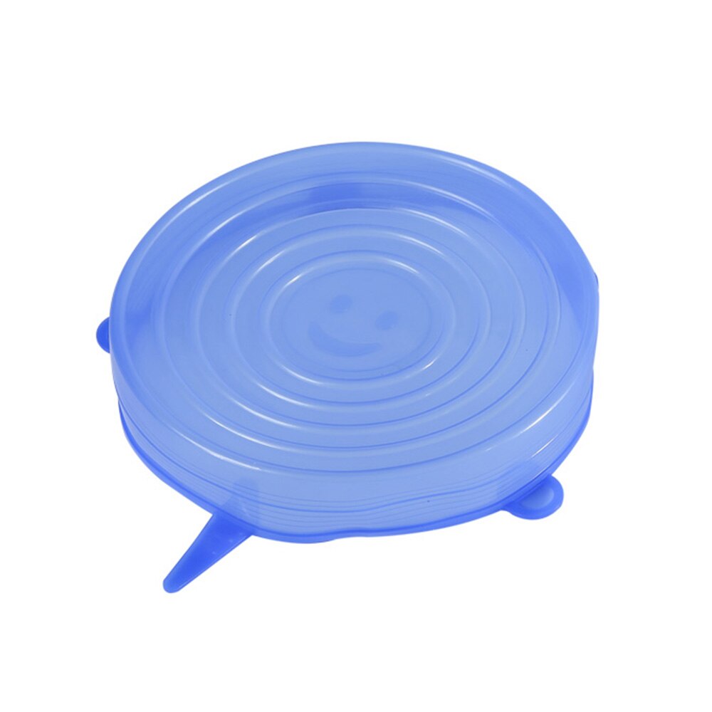 Cubierta protectora Universal de silicona para alimentos, 6 uds., funda para tapa, recipiente flexible, funda para alimentos frescos, funda para microondas, accesorios de cocina