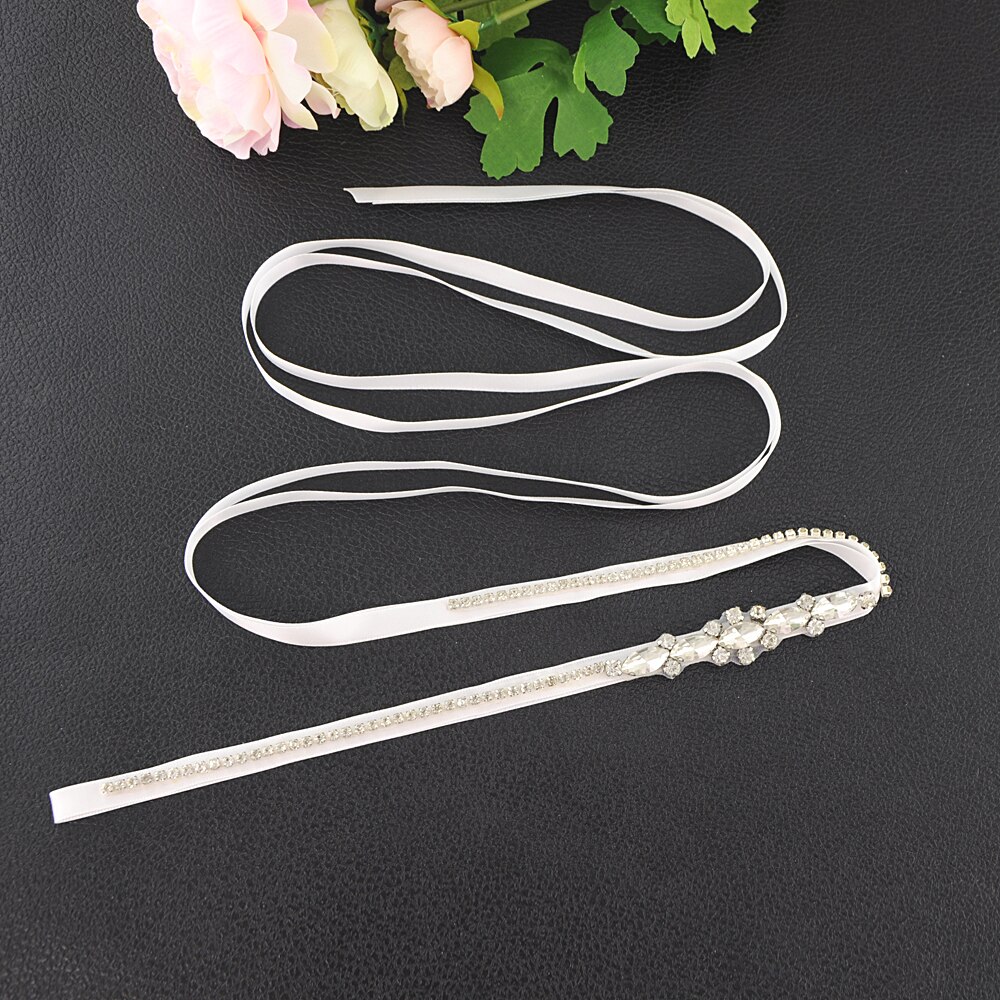 ZMS386 cinturón de vestido de novia, cinturón de novia, accesorios de boda, faja de boda, cinturón de diamantes de imitación para dama de honor, cinturón para vestido de noche: white