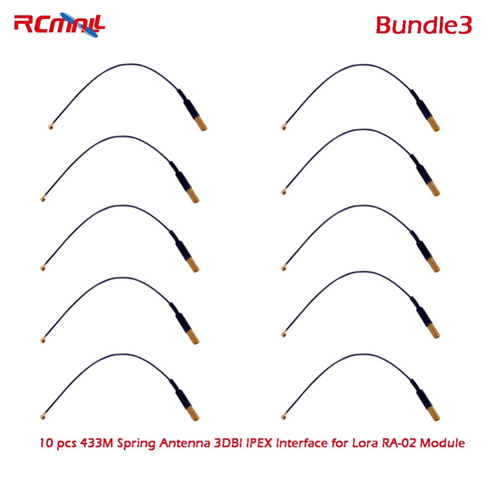 10pcs RCmall 433M Antenna Interface FPC IPEX/FPC Lora Antenna 1.13 IPEX /Spring Antenna 3DBI IPEX IOT FZ2631B FZ2631C FZ2631D