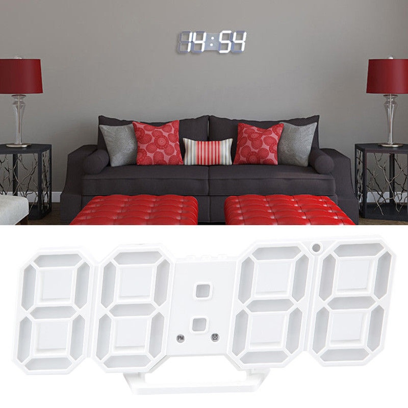 3D doprowadziło cyfrowa ściana zegary 24 / 12 wyświetlacz godzin 3 poziomy jasności możliwość przyciemniania Nightlight funkcją drzemki dla domu kuchnia biuro