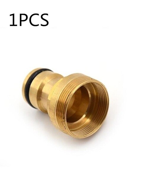 Universal Threaded Tap Connector Adaptor Pipe Joiner Fitting Premium Brass Linking Watering Faucet Converter Tap Connection: 1PC