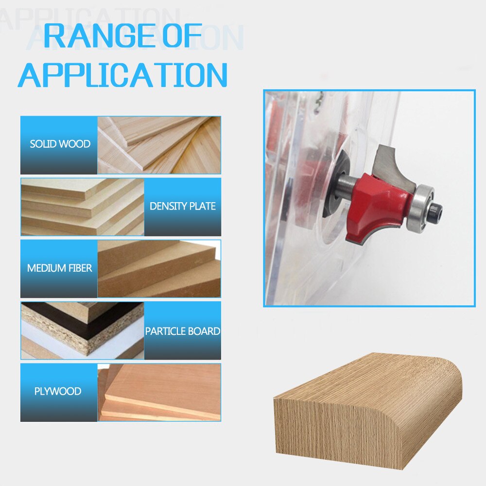 1/4inch Shank Wood Router Bit Straight End Trimmer Milling Cutter clean flush trim corner round cove box bits tools Mill Cutt