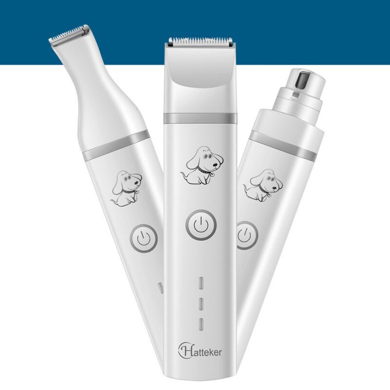 3in1 Hund Katze Haar Trimmer Hundesalon Elektrische Maschine USB Aufladbare Haustiere Schermaschinen Nagel Schleifen &Ampere; Haar Trimmer Fuß Haar neue