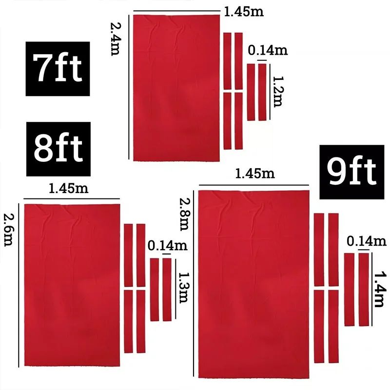 7/8/9FT Billiard Pool Table Felt Cloth Durable Pool Table Cloth Billiard Table Felt Room Billiard Pool Felt Cloth