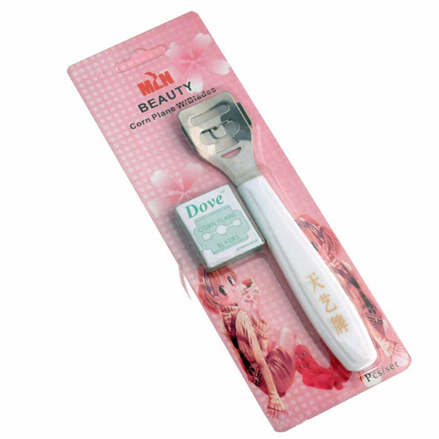Kit de afeitadora para el cuidado de los pies, eliminador de durezas de maíz blanco para callos, pedicura, cuchillas para los pies, *