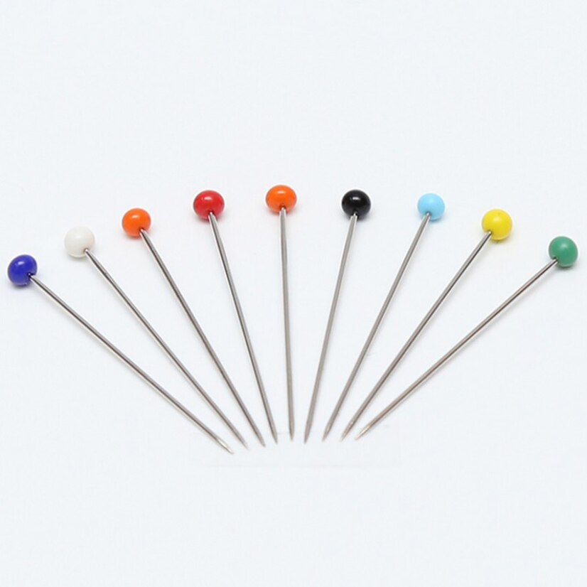 100 Stks/set Kleurrijke Parel Hoofd Naalden Pins Tailoring Stitch Diy Maken Craft Dagelijks Naaien Positionering Pin Gereedschap