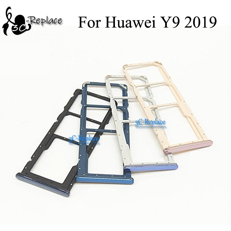 For Huawei Y9 JKM-AL00 JKM-LX1 JKM-L21 JKM-LX2 JKM-L22 JKM-LX3 Sim Tray Micro SD Card Holder Slot Parts Sim Card Adapter