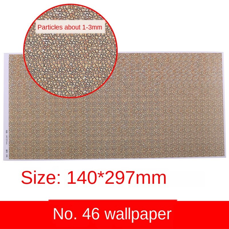 3pcs Sand table building model wall paper floor paper interior and exterior wall landscape model wallpaper making stickers: 46