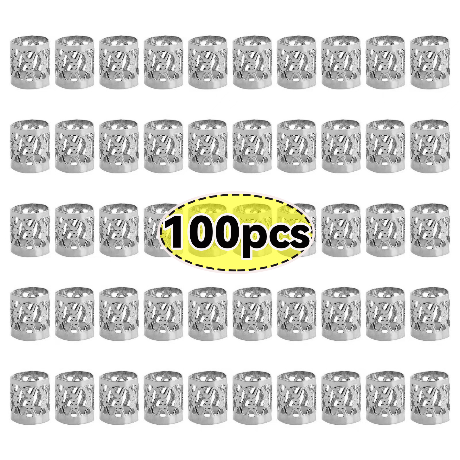 Hiphop fletning af dreadlocks spænde hårmanchetter metal hårring tilbehør til fletninger dreadlocks forlængelse punk rock hovedsmykker: Lavendel