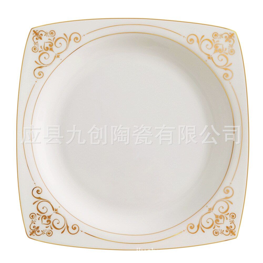 Moderne Eenvoudige Bone China Servies Set Huishouden Plaat Kom Plaat Keramische Servies: 10.5-inch plate
