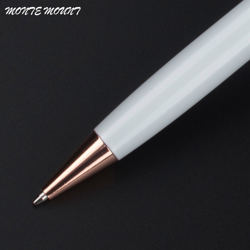 Rose Gouden Pen Kawaii Balpen Zwarte Inkt Briefpapier Luxe School kantoorbenodigdheden Metalen Balpen