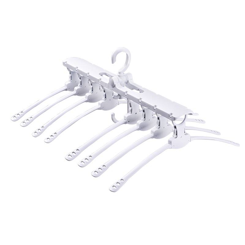 Foldable Hangers For Clothes Multi-Functional Hanger Clothes 360 Rotating Cascading Dryer Clothes Rack Foldable Drying Rack: White-1pcs