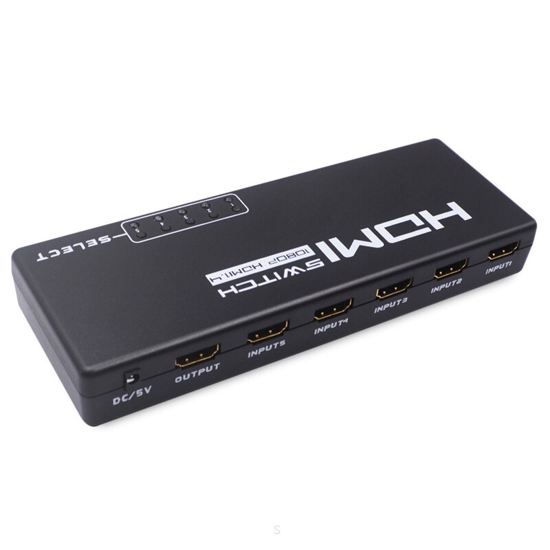 HDMI Switch with Remote Control Converter 5 in 1 Output 5 Cut a Separator V1.4 Converter