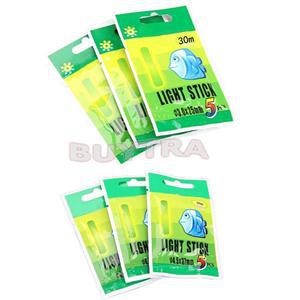 50 Uds = 10 bolsas, Glow Stick Lightstick 4,5*37mm, luz de pesca flotante, flotador ligero fluorescente de visión nocturna