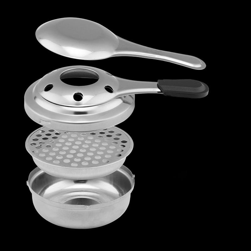 Practical Stainless Steel Alcohol Stove Mini Chocolate Cheese Small Pot Heating Furnace Outdoor Heating And Insulation Tool