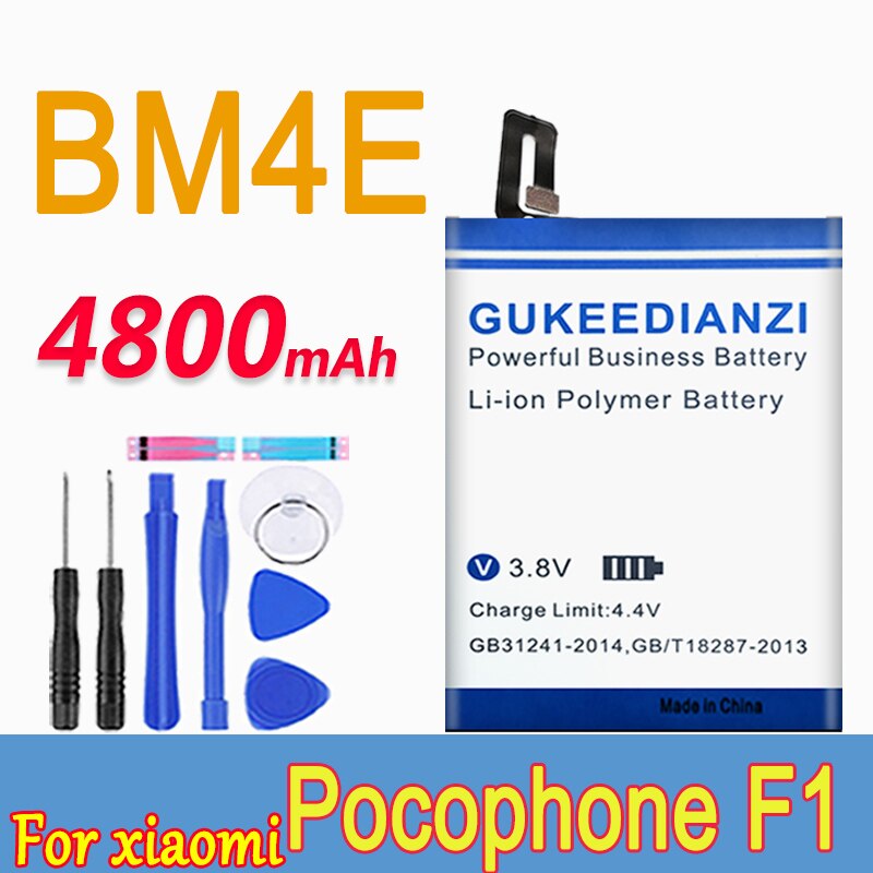 GUKEEDIANZI-Batería de repuesto BM4E para Xiaomi MI Pocophone F1, Original, 5400mAh, auténtico, juegos de herramientas