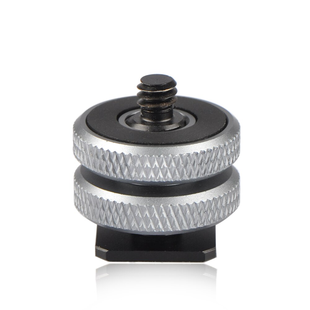 Soporte de zapata para cámara, adaptador de tornillo para trípode de 1/4 "-20, montaje de zapata para Flash para DSLR, Monitor de jaula de cámara, micrófono de luz de vídeo