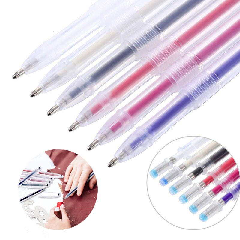 1Set inchiostro scomparsa pennarello in tessuto colorato penna cancellabile ad acqua per trapuntatura tessuto artigianale fai da te sartoria accessori per il cucito