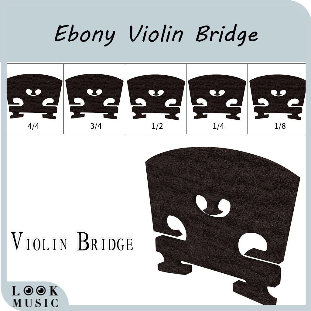 Ebony Violin Bridge Master Ebony Violin Bridge 4/4 3/4 1/2 1/4 1/8 Violin Bridge Violin Use