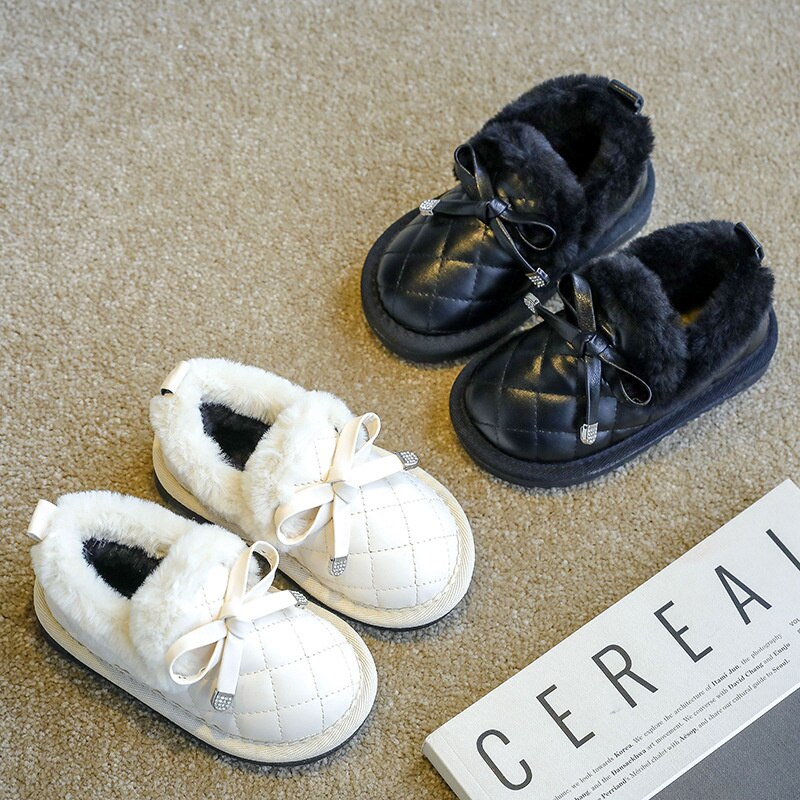 Schleife, #39 , nähmädchen-stiefeletten, flauschig, warm, schneestiefel für freundlicher, bequem, dick, rutschfest, #39 für freundlicher