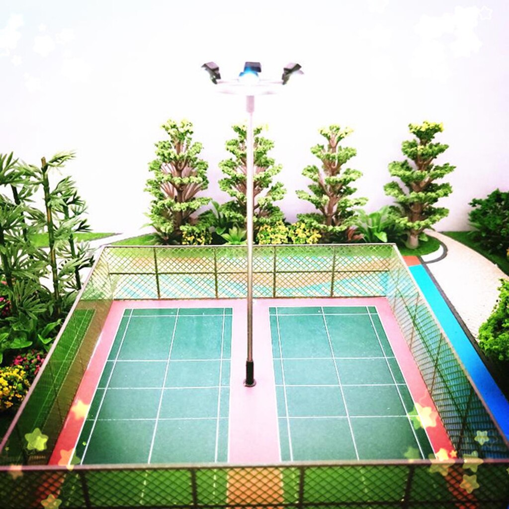 5pcs Mini Model Railway Train Lamp Post LED Street Lights HO Scale 1:87 Garden Landscape Lights