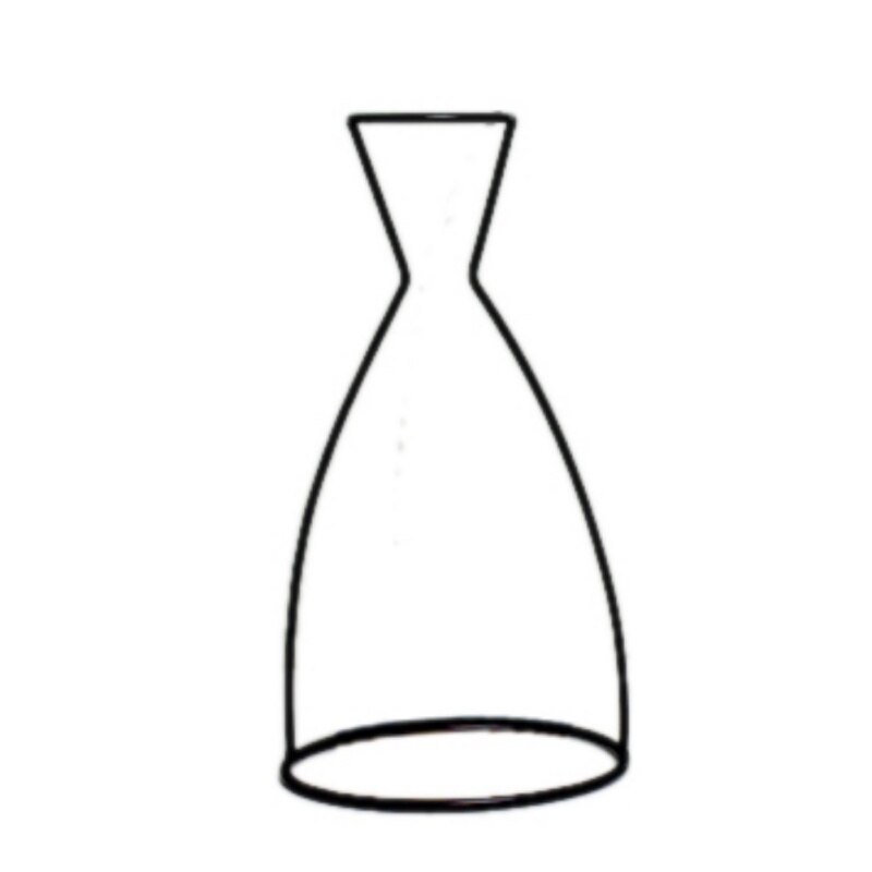 Smijern gjennomsiktig vase abstrakte svarte linjer minimalistisk abstrakt jernvase tørket blomstervasestativ ornamenter: En