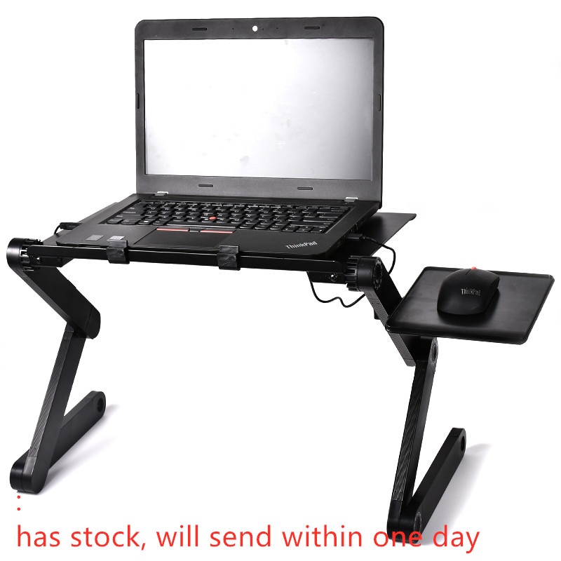 Aluminum Alloy Laptop Table Adjustable Portable Folding Computer Desk Students Dormitory Laptop Table Computer Stand Bed Tray