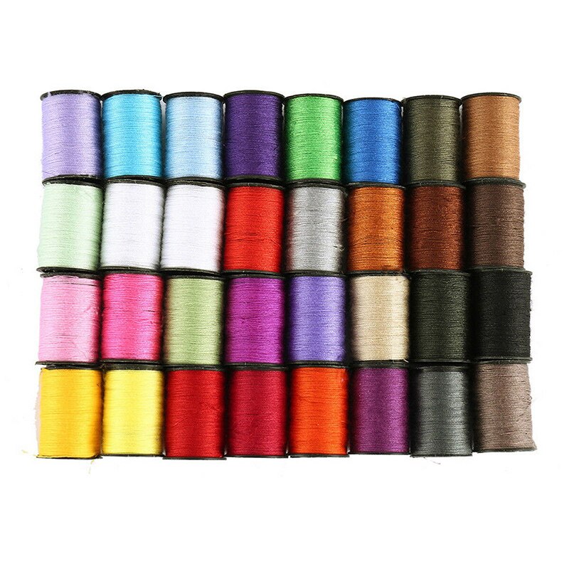 64 rollen naaimachine draad klos set spoel katoen klos naald tape kit voor thuis doe-het-zelf kleding naaien & stof tb