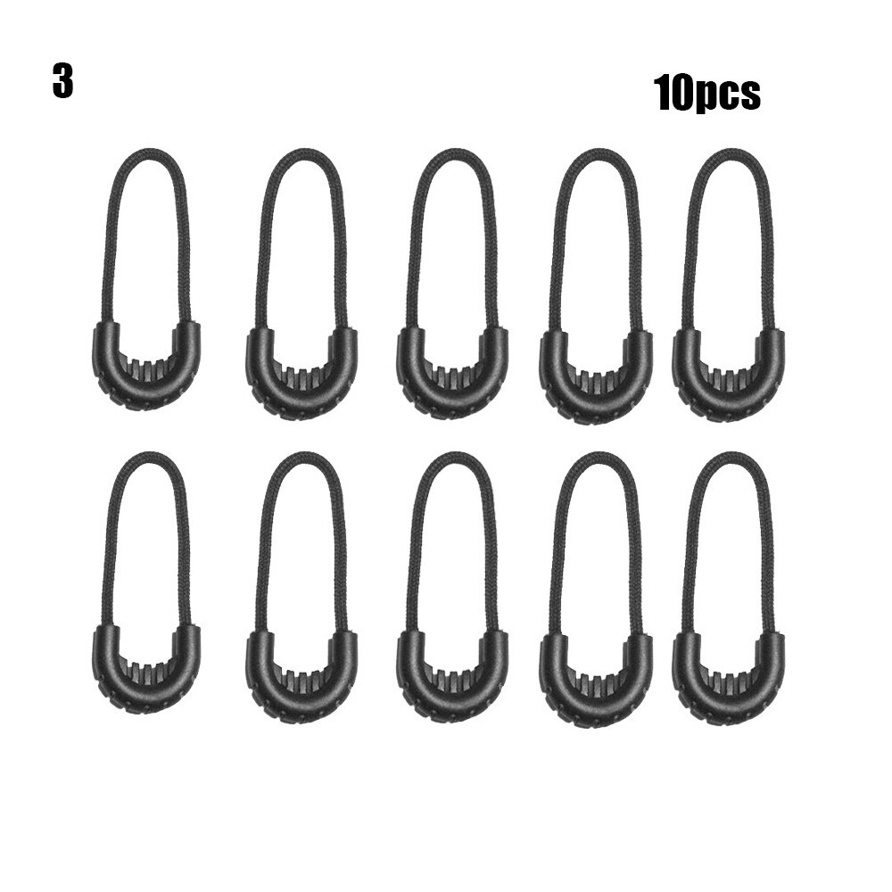 Clothing Bags Clip Buckle Suitcase Tent Backpack Ends Lock Zips Cord Rope Pullers Zip Puller Replacement Zipper Pull: -10pcs style 3