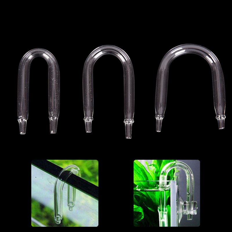 1Pcs Duurzaam U-vormige Glazen Buis Aquarium CO2 Diffuser Terugslagklep Aquarium Buis