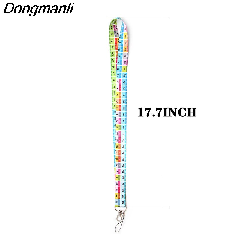 PC199 The Periodic Table Lanyard Badge ID Lanyards/ Mobile Phone Rope/ Key Lanyard Neck Straps Keychain