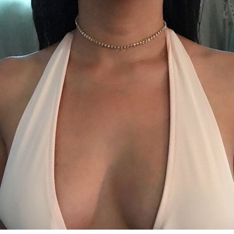 Mode-sieraden Accessoires Luxe Strass Choker Ketting voor Vrouwen Temperament Kraag mujer Ketting
